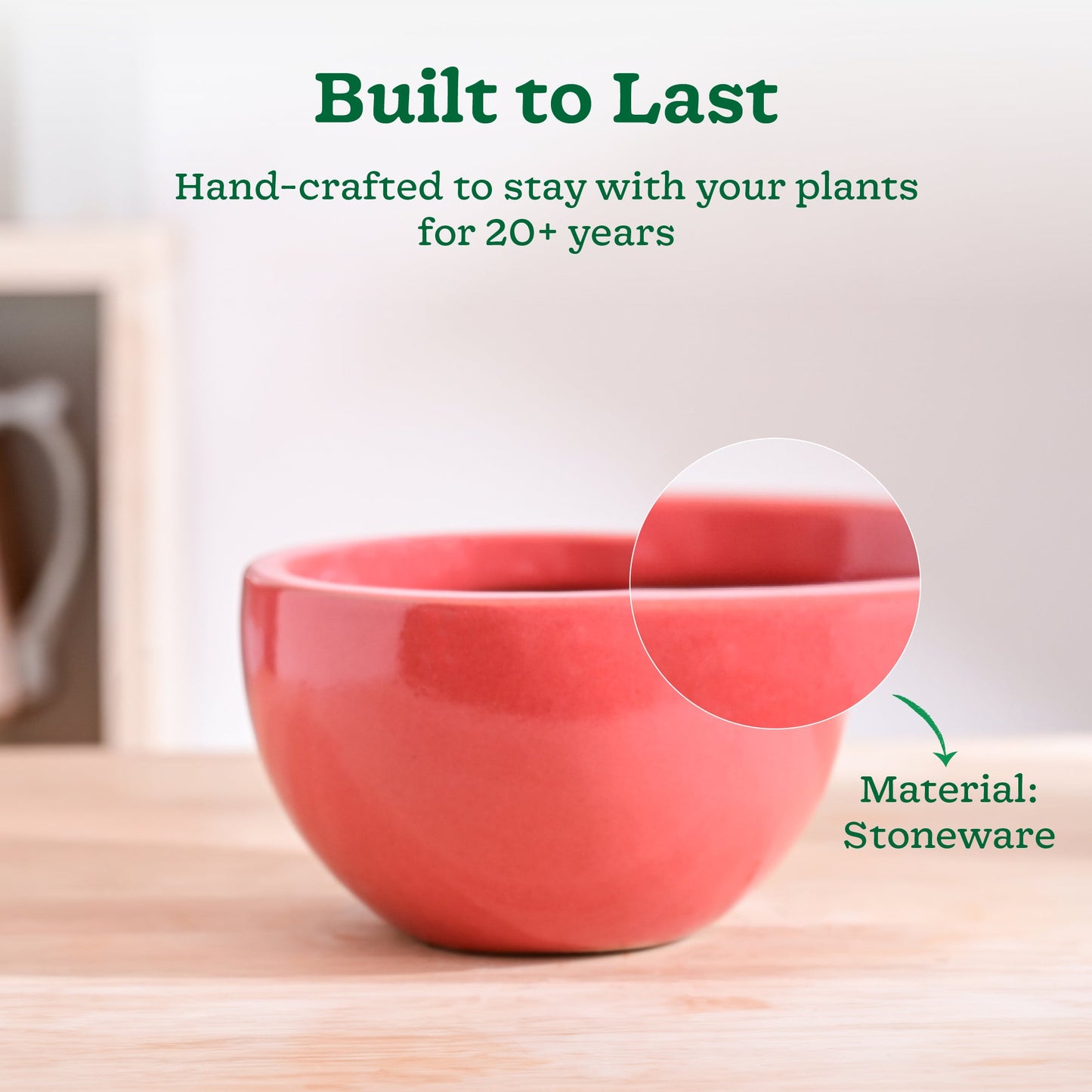 Nature's Hum Fat Ceramic Planter