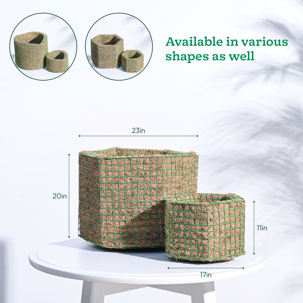 Hexa Coir Planter - Set of 2