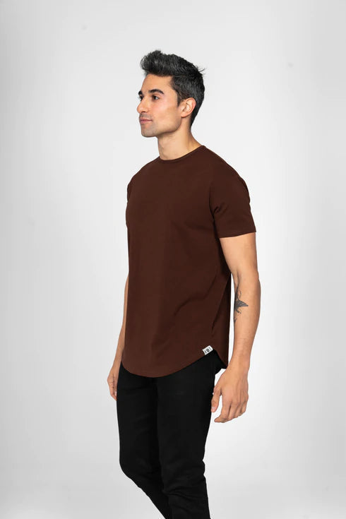 Curve Crew T-Shirt: Apricot - Rule Of Threads