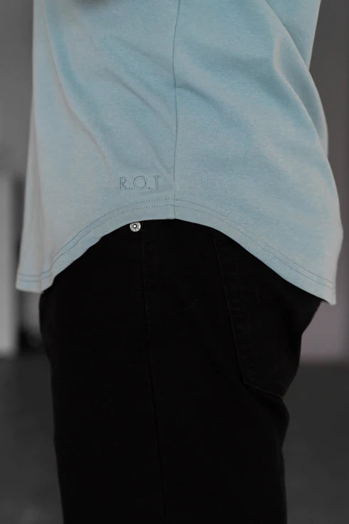 Curve Crew T-Shirt: Apricot - Rule Of Threads