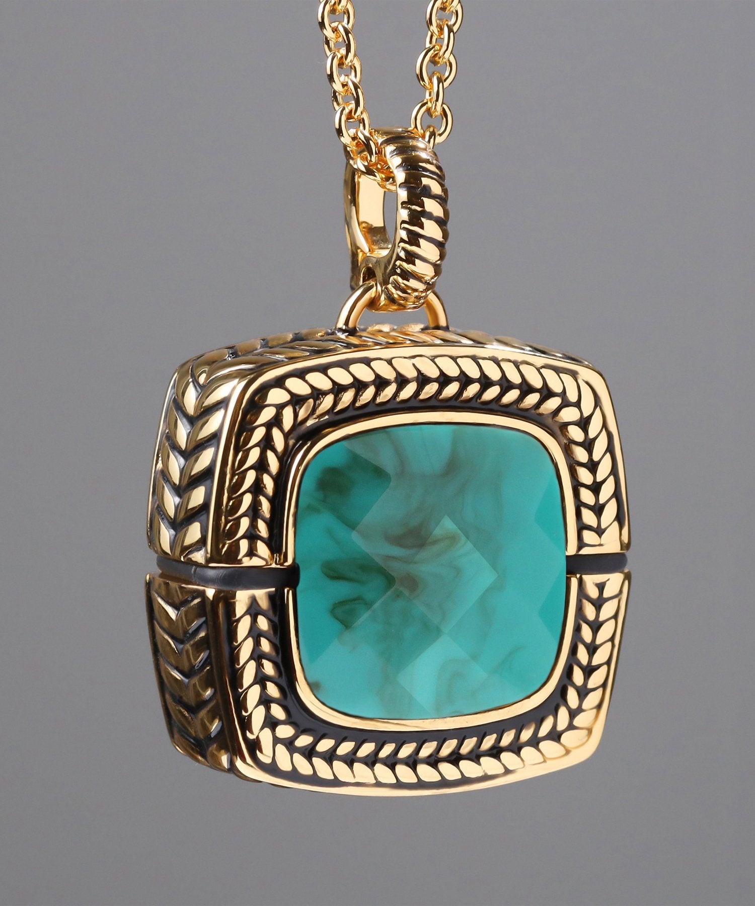 Turquoise Blue/Gold