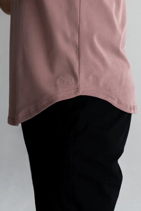 Curve Crew T-Shirt: Apricot - Rule Of Threads