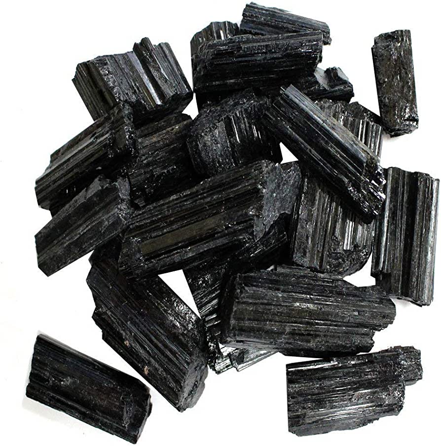 Black Tourmaline Pieces Rough Large