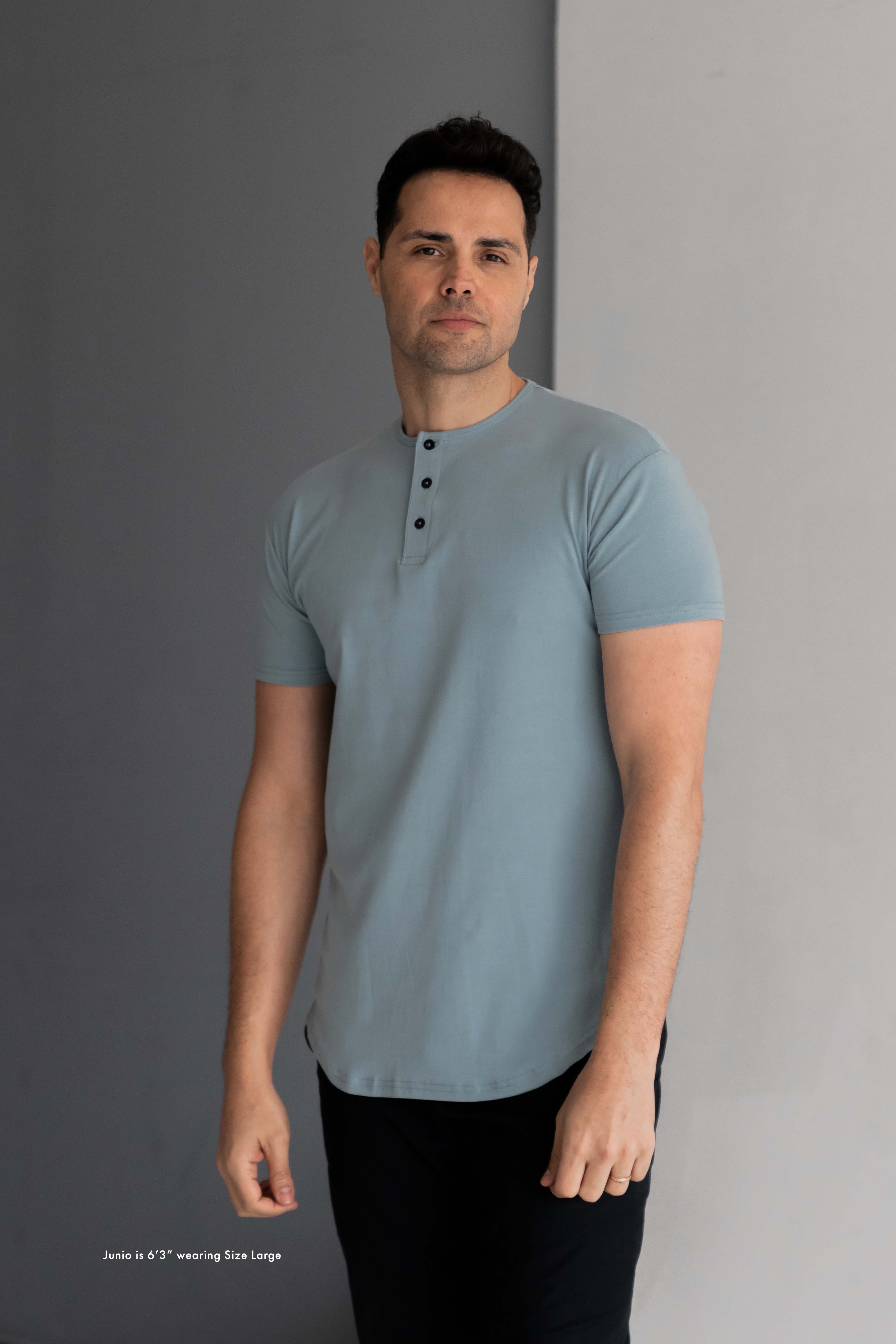 Curve Henley T-Shirt: Black