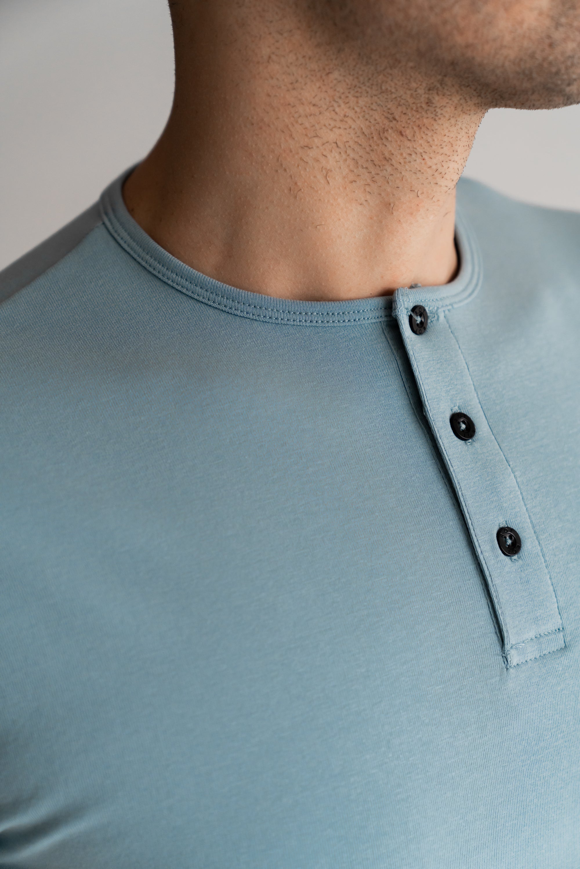 Classic Henley T-Shirt: NY Blue