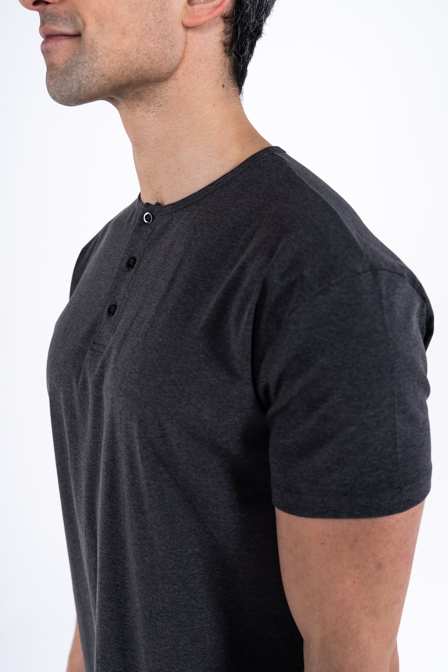 Curve Henley T-Shirt: Black