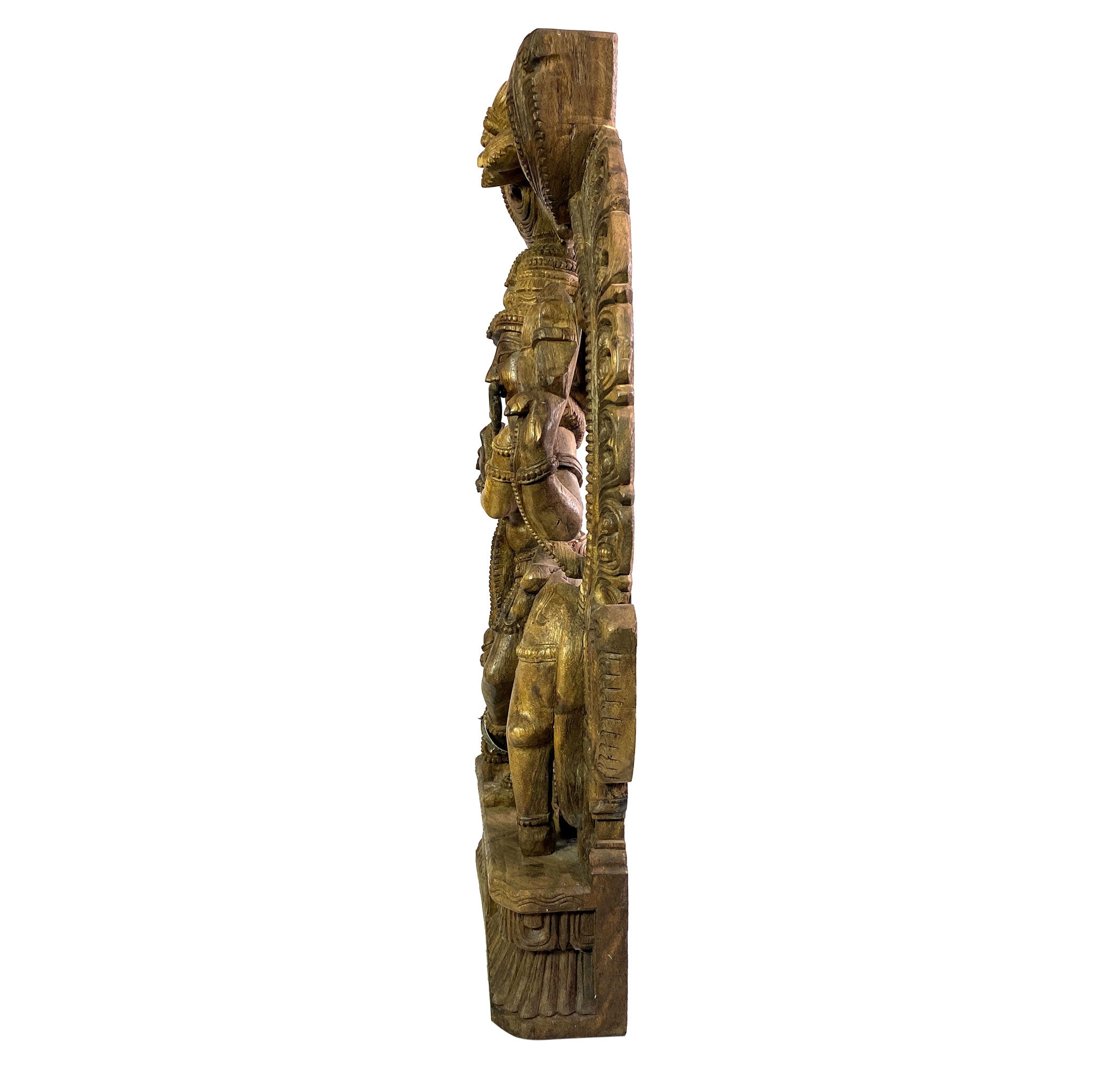 Antique Wooden Lord Krishna