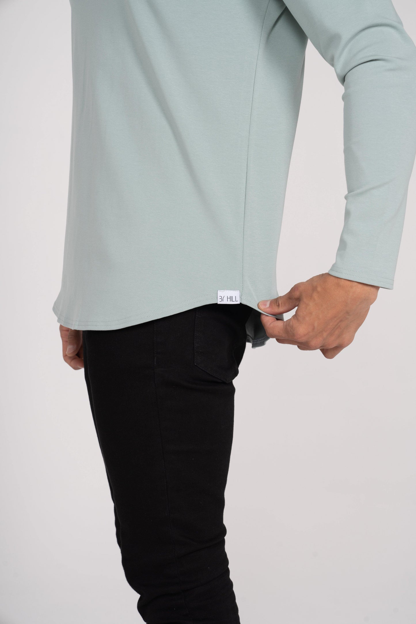 L/S Curve Henley: Arctic Blue - Rule Of Threads