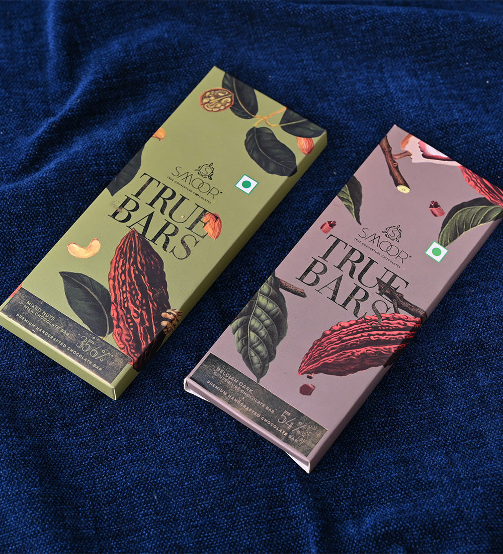 2 Layer Lucky Bamboo with True Bar - Mixed Nuts Milk Chocolate and Dark Chocolate For Women's Day