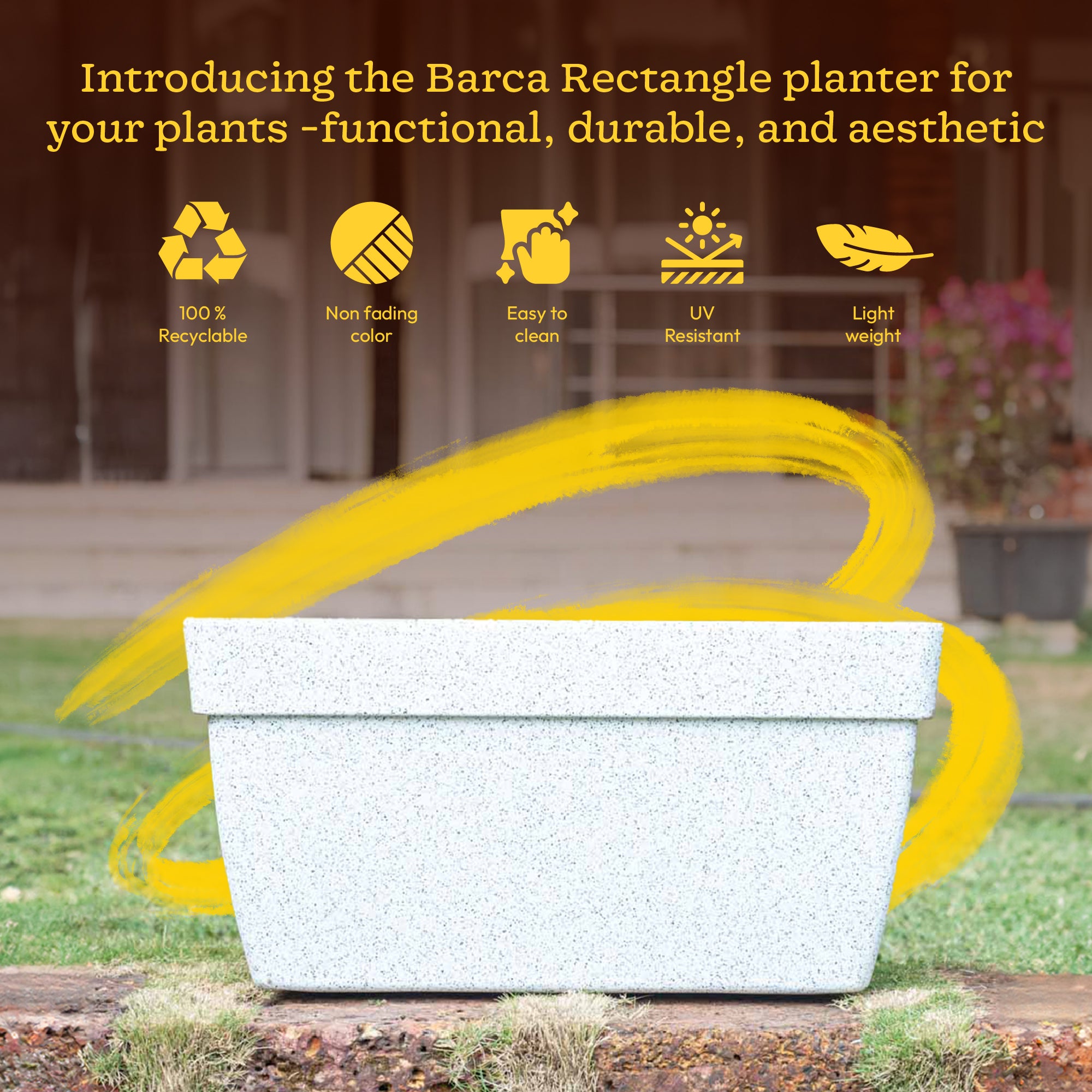Barca Rectangle Planter