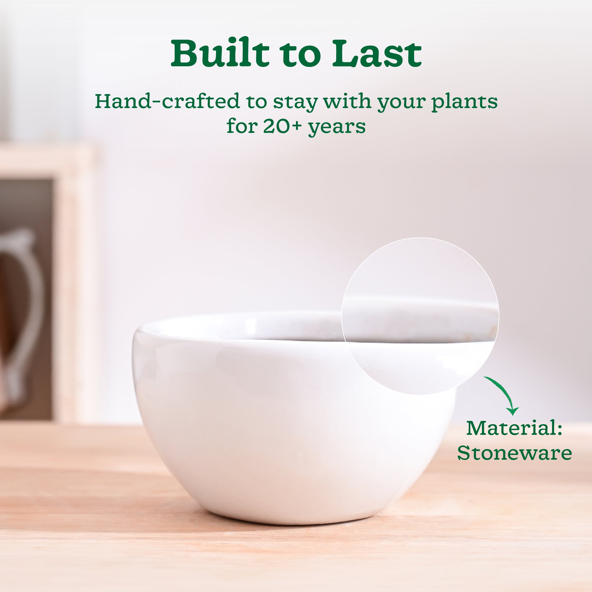 Nature's Hum Fat Ceramic Planter