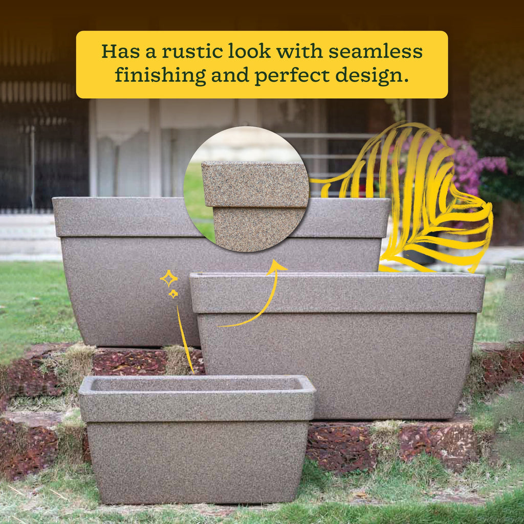 Barca Rectangle Planter