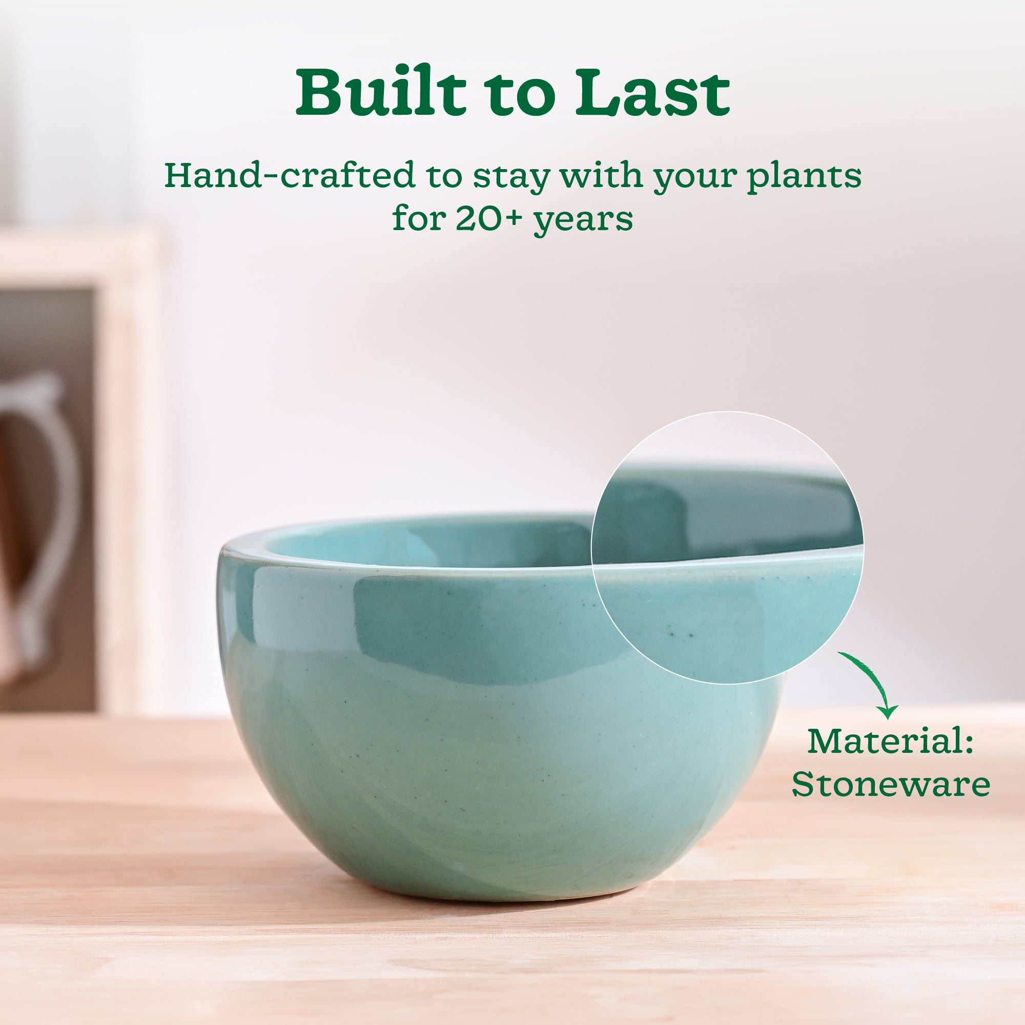 Nature's Hum Fat Ceramic Planter