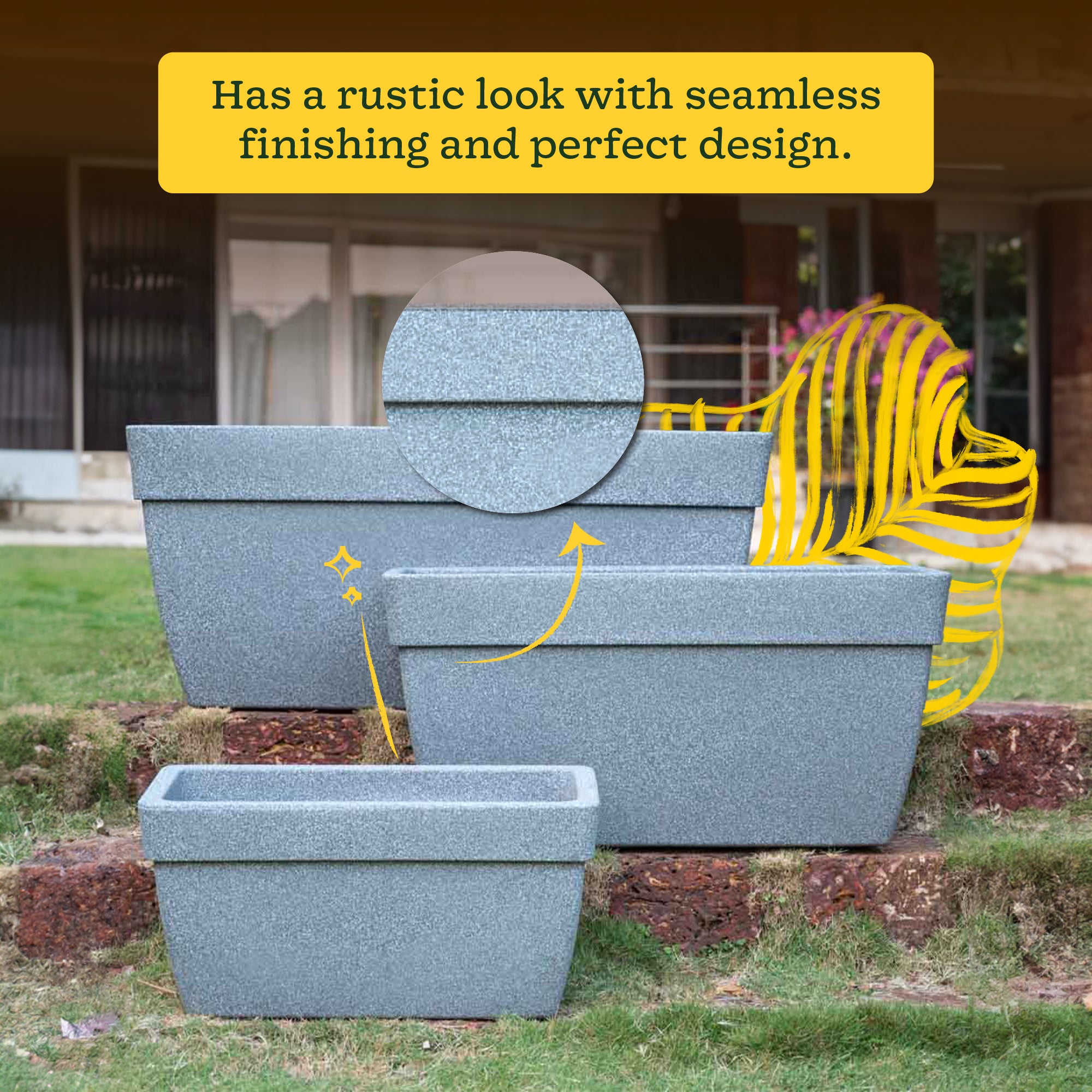 Barca Rectangle Planter