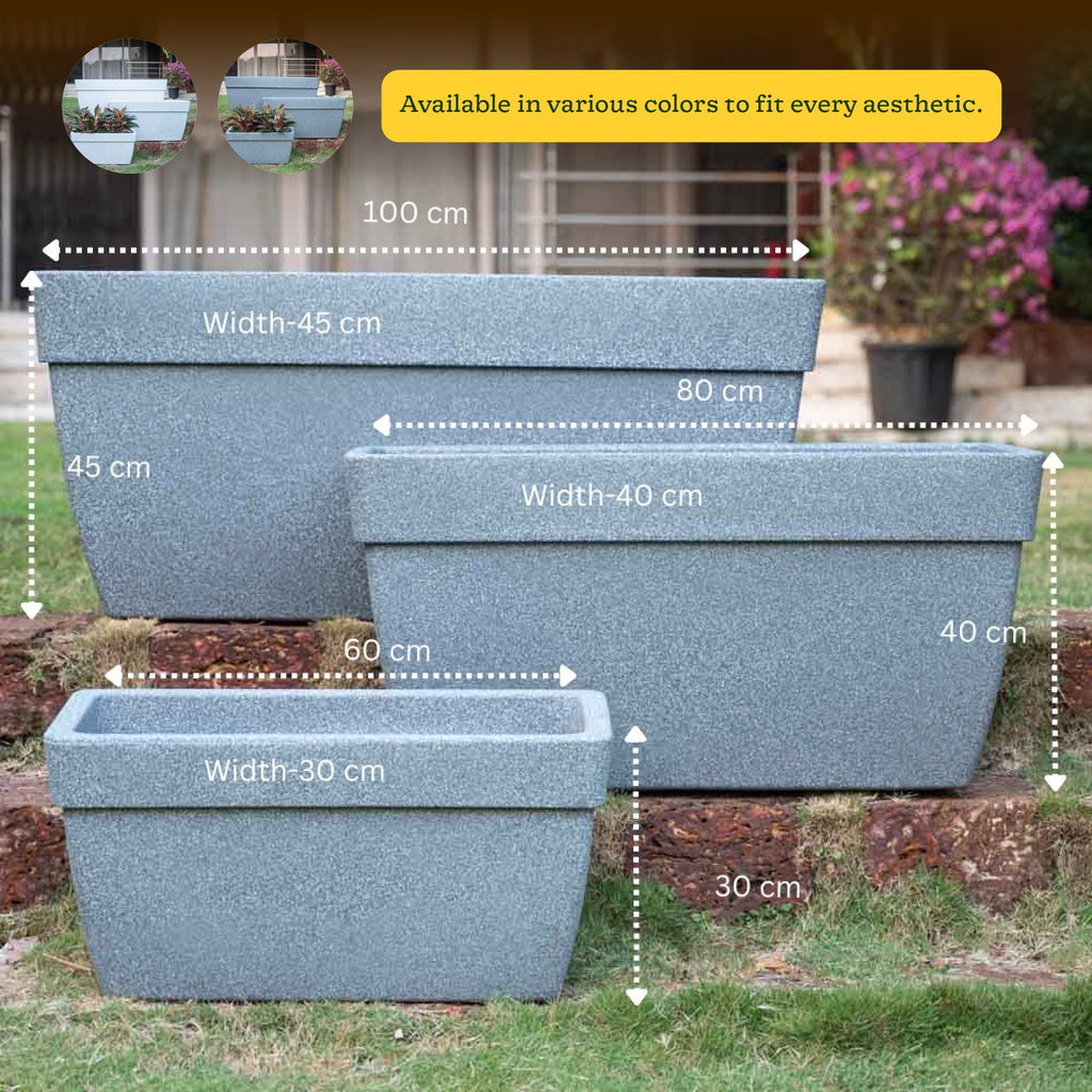 Barca Rectangle Planter