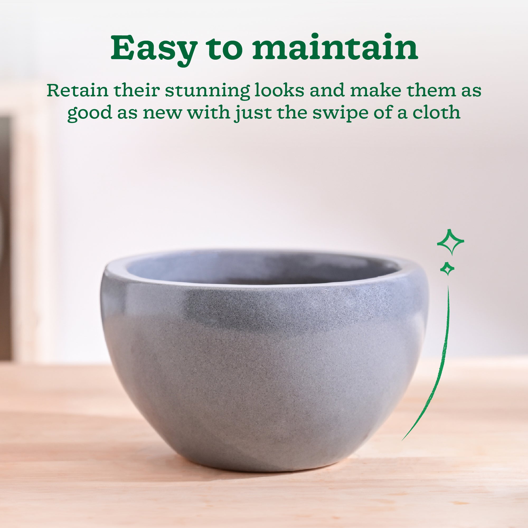 Nature's Hum Fat Ceramic Planter