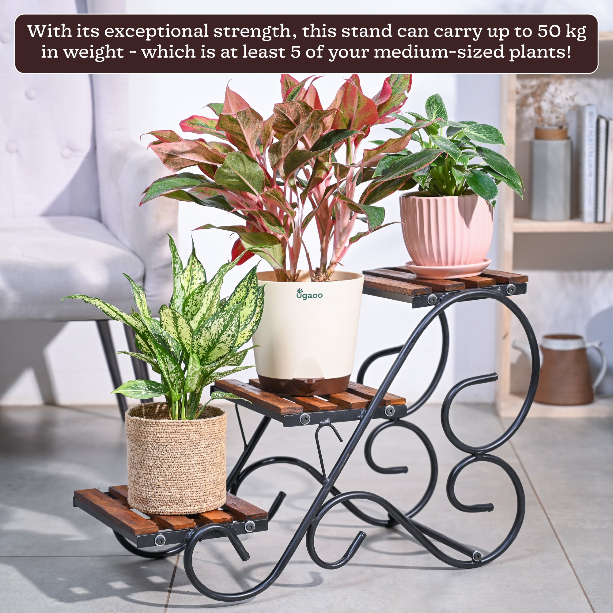 Garden Harmony Triple -Tier Plant Stand