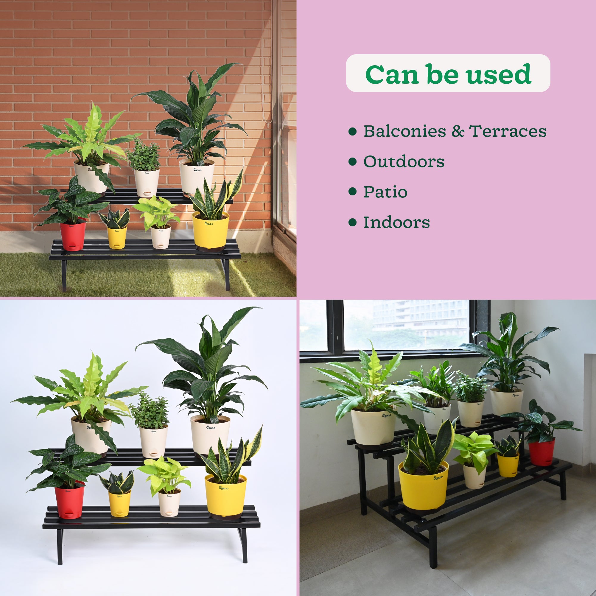 2-Tier Elevate Metal Plant Stand