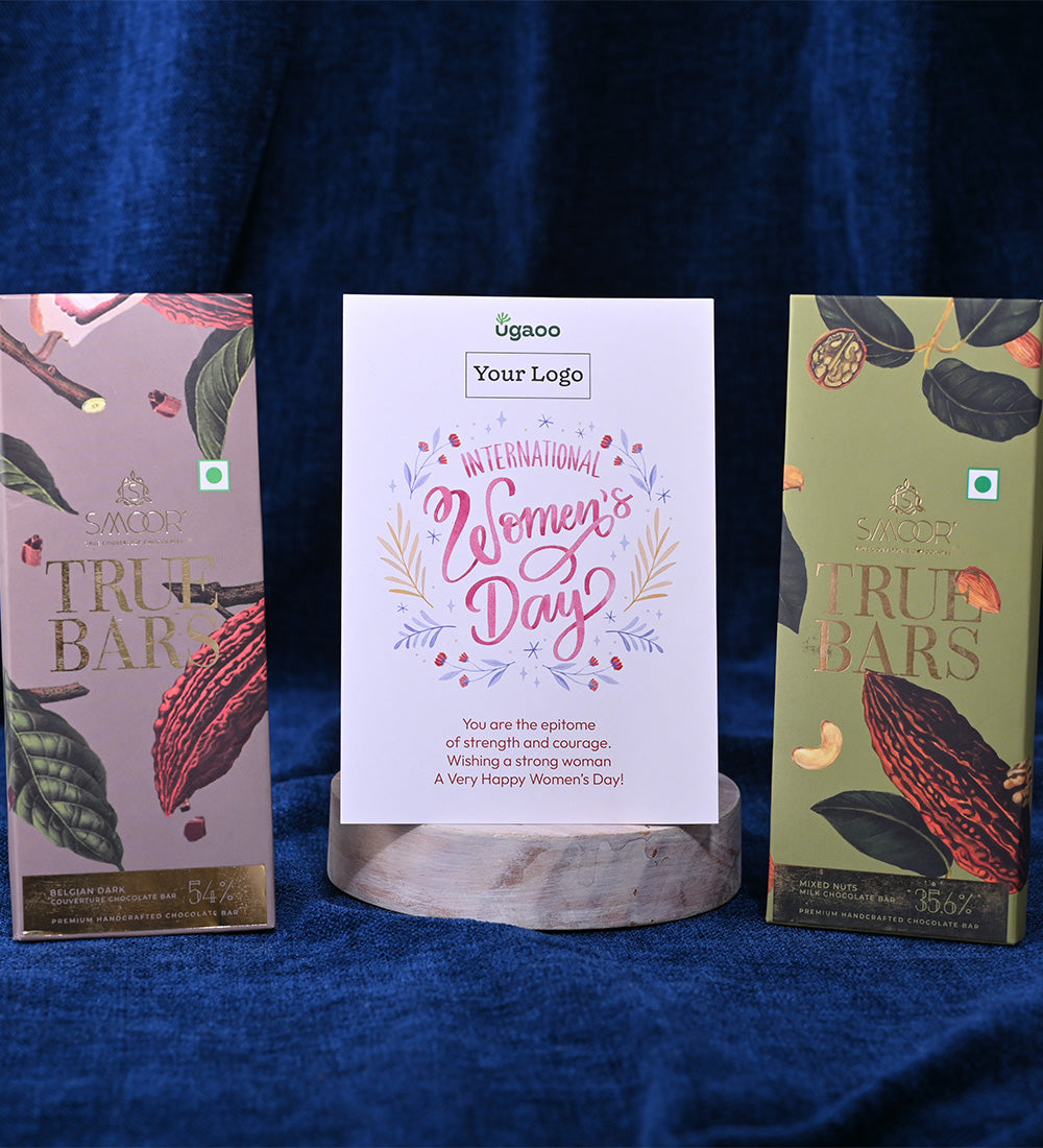 2 Layer Lucky Bamboo with True Bar - Mixed Nuts Milk Chocolate and Dark Chocolate For Women's Day