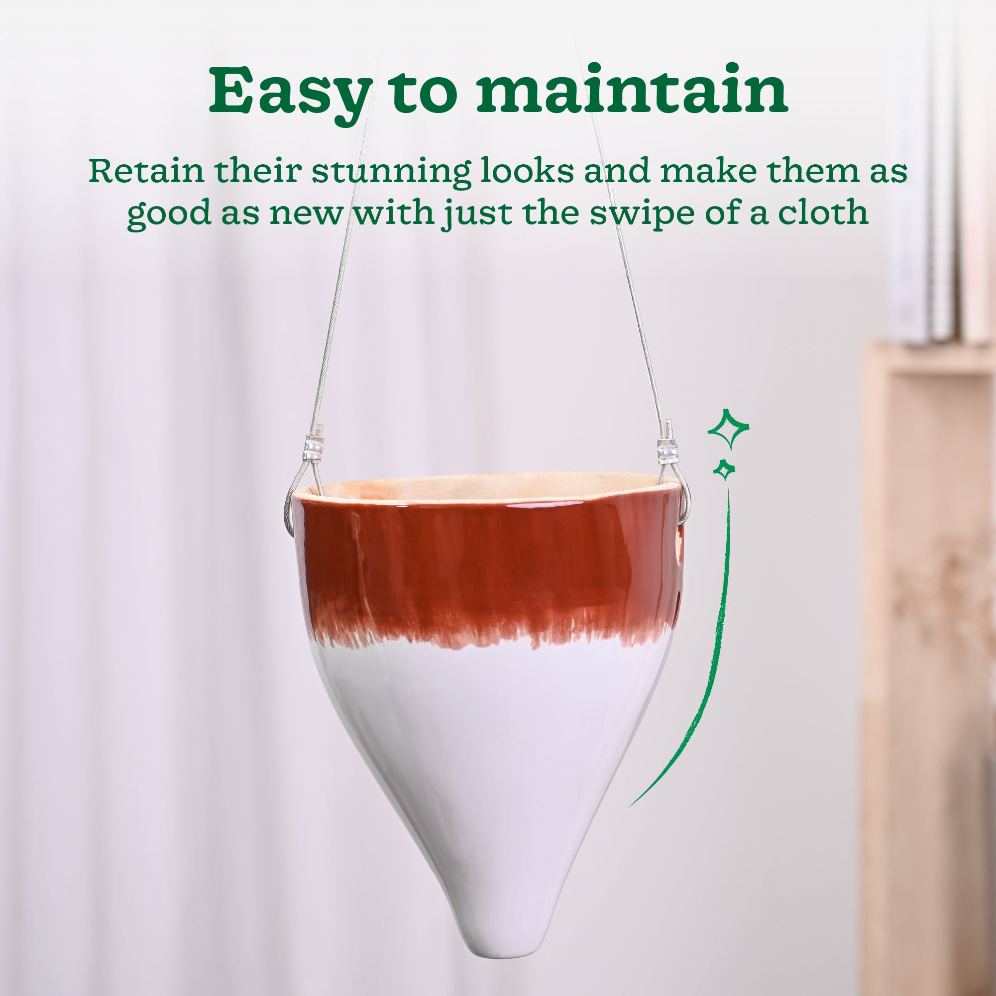 Ceramic Hanging Pot Cosmic Stone