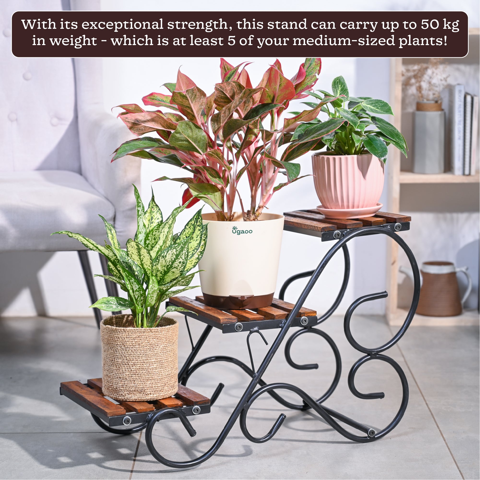 Garden Harmony Triple -Tier Plant Stand