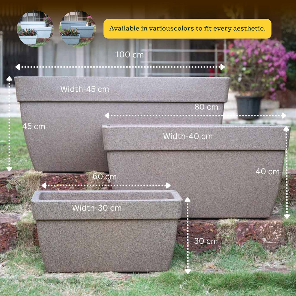 Barca Rectangle Planter