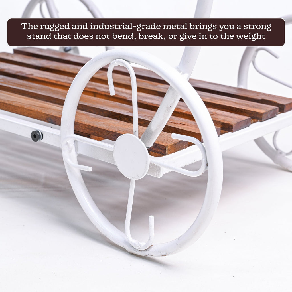 Flora on Wheels 2-Tier Plant Stand