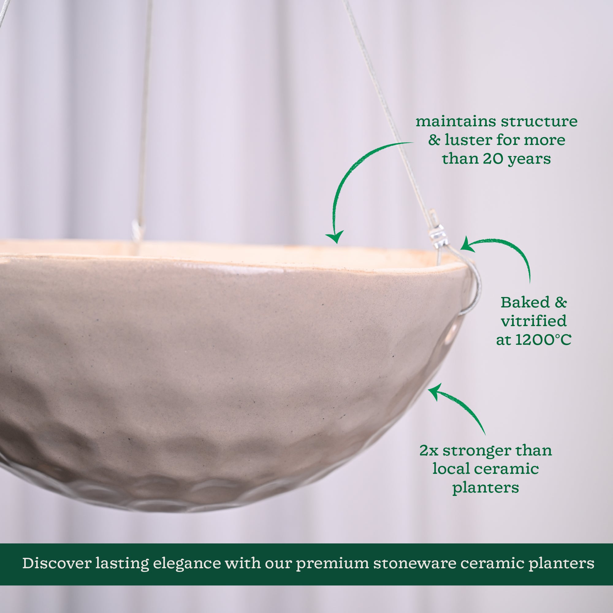 Hanging Ceramic Planters Petrichor Smite