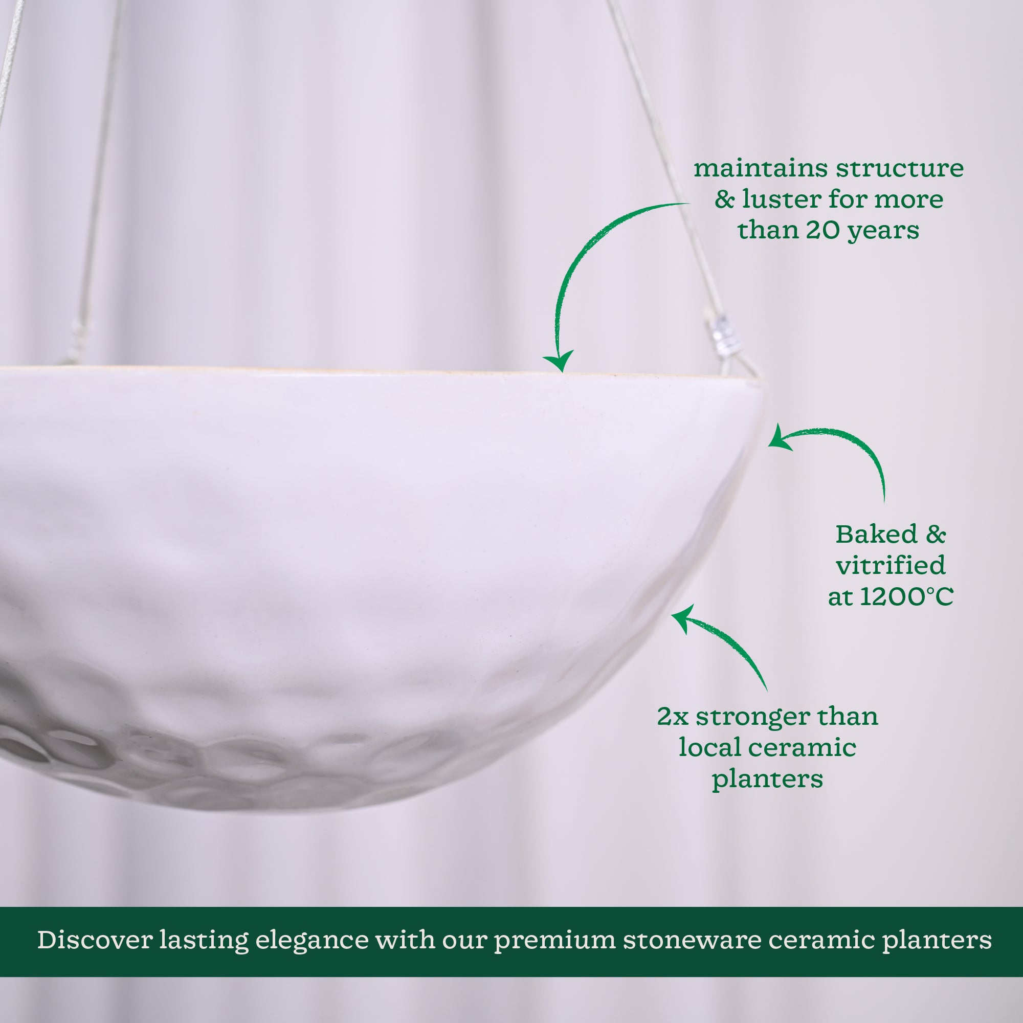 Hanging Ceramic Planters Petrichor Smite