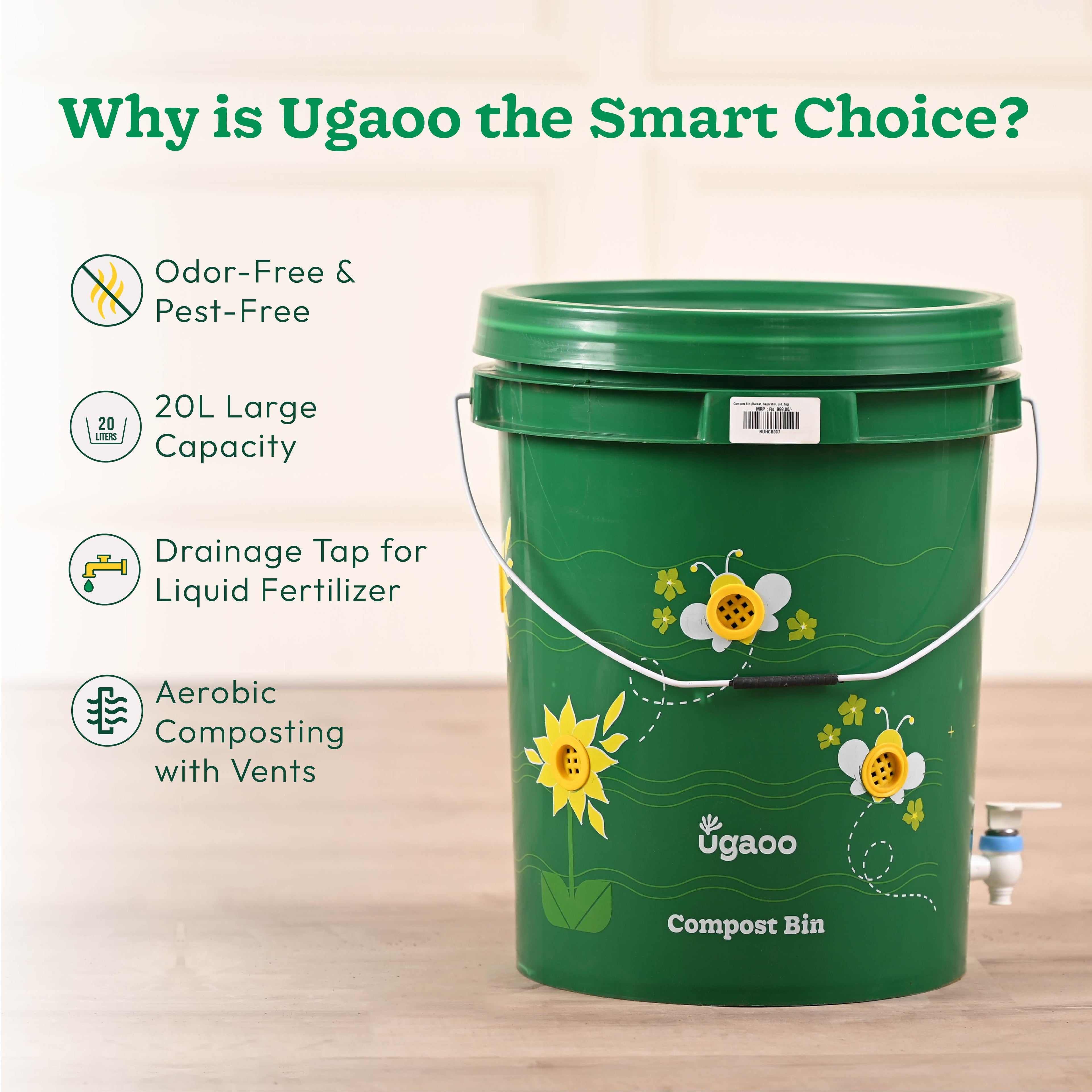 Home Compost Bin Kit - 20 Liter