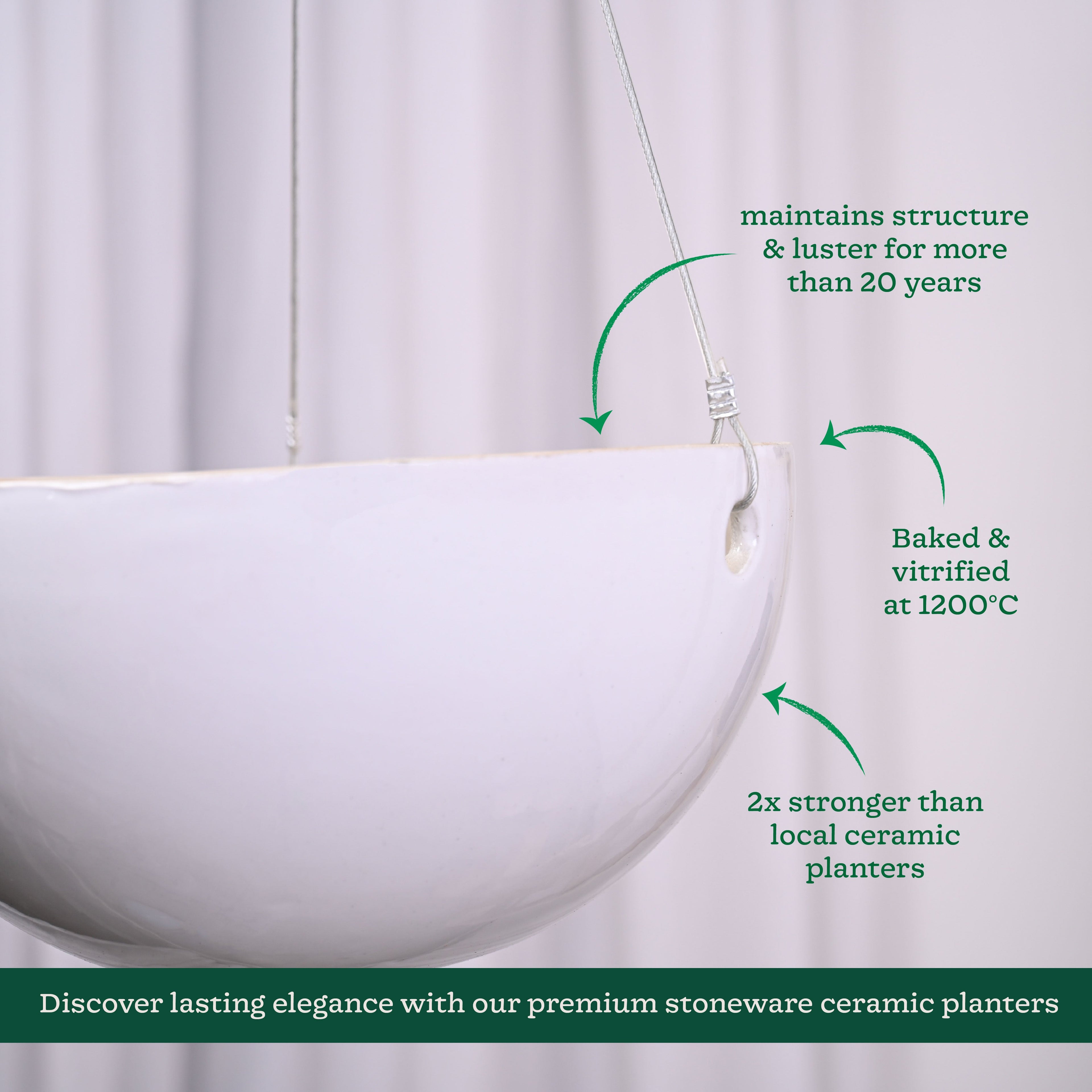 Hanging Ceramic Planters Petrichor Smite