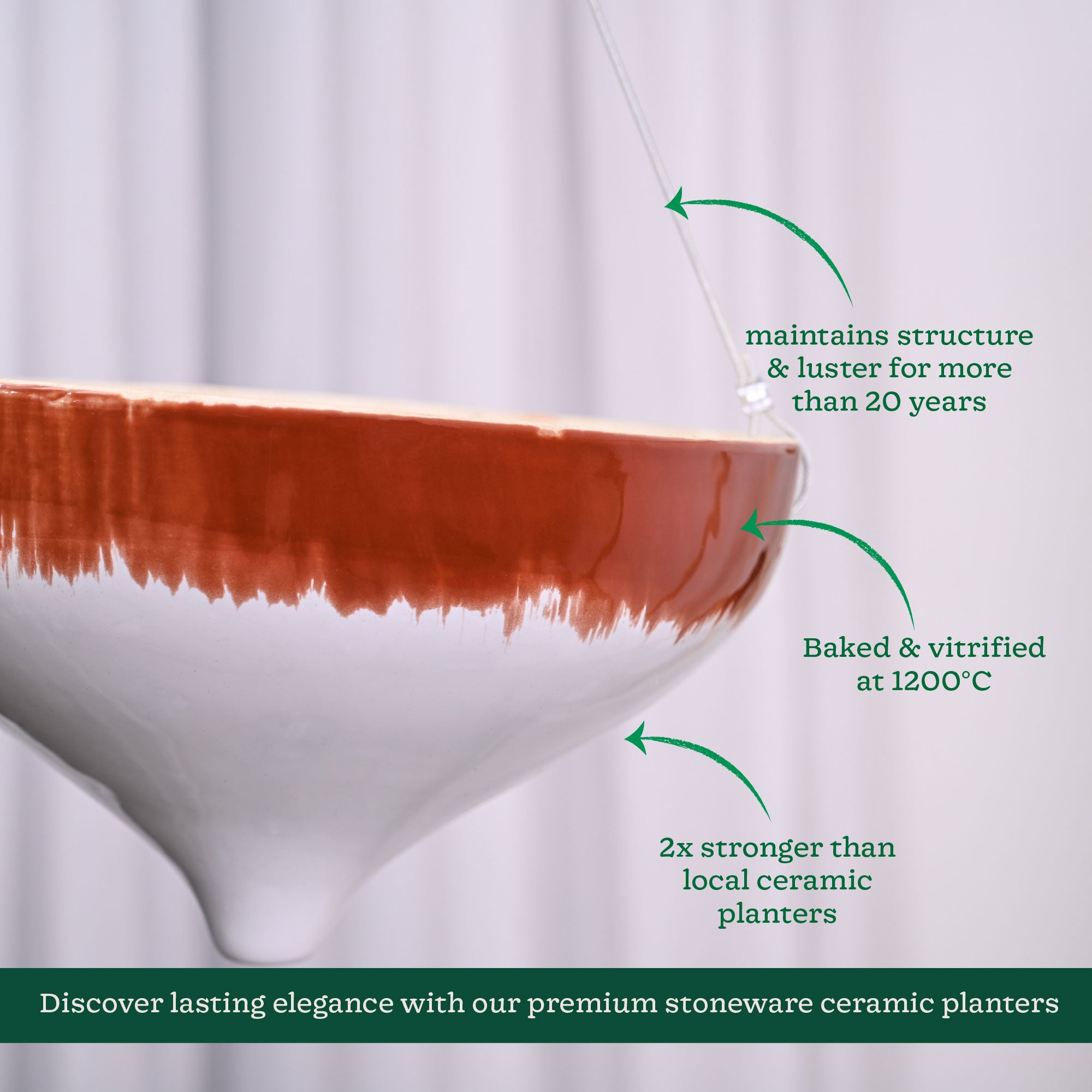 Ceramic Hanging Pot Cosmic Stone