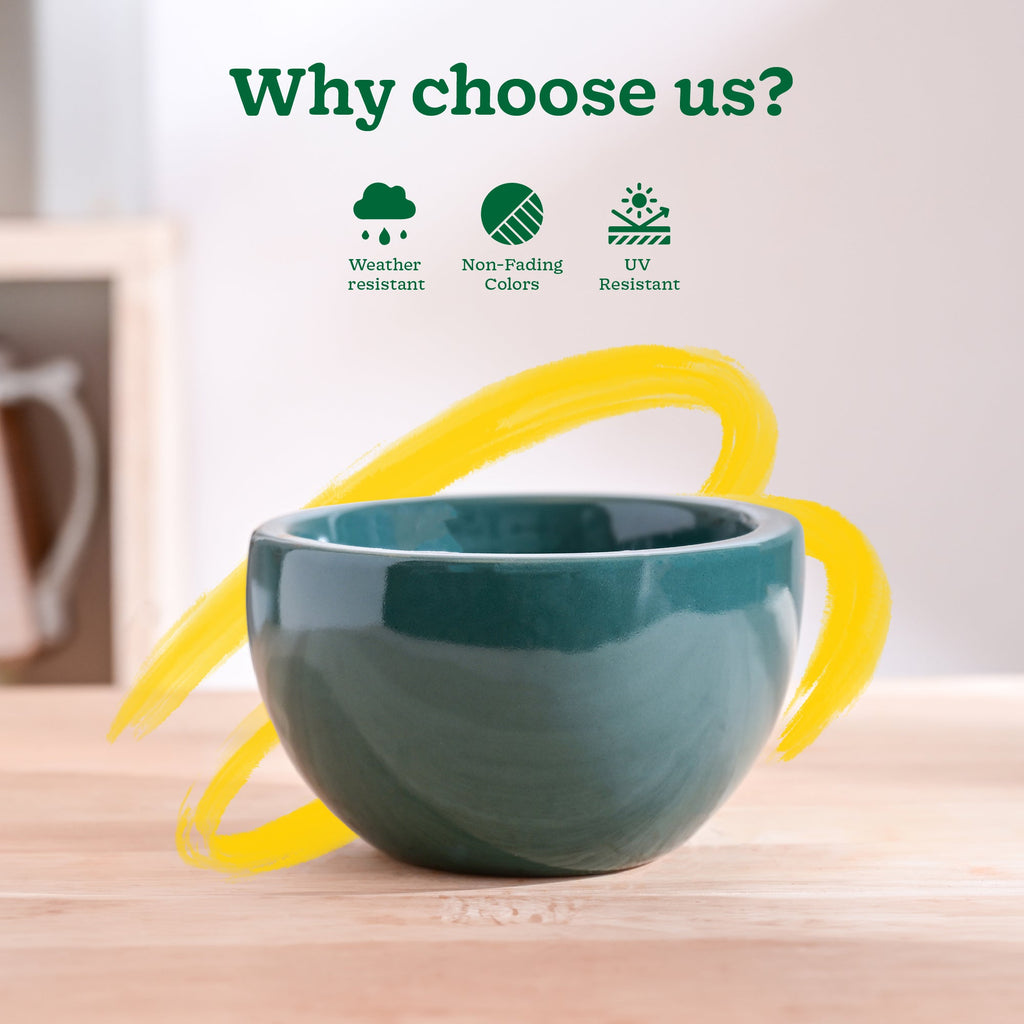 Nature's Hum Fat Ceramic Planter