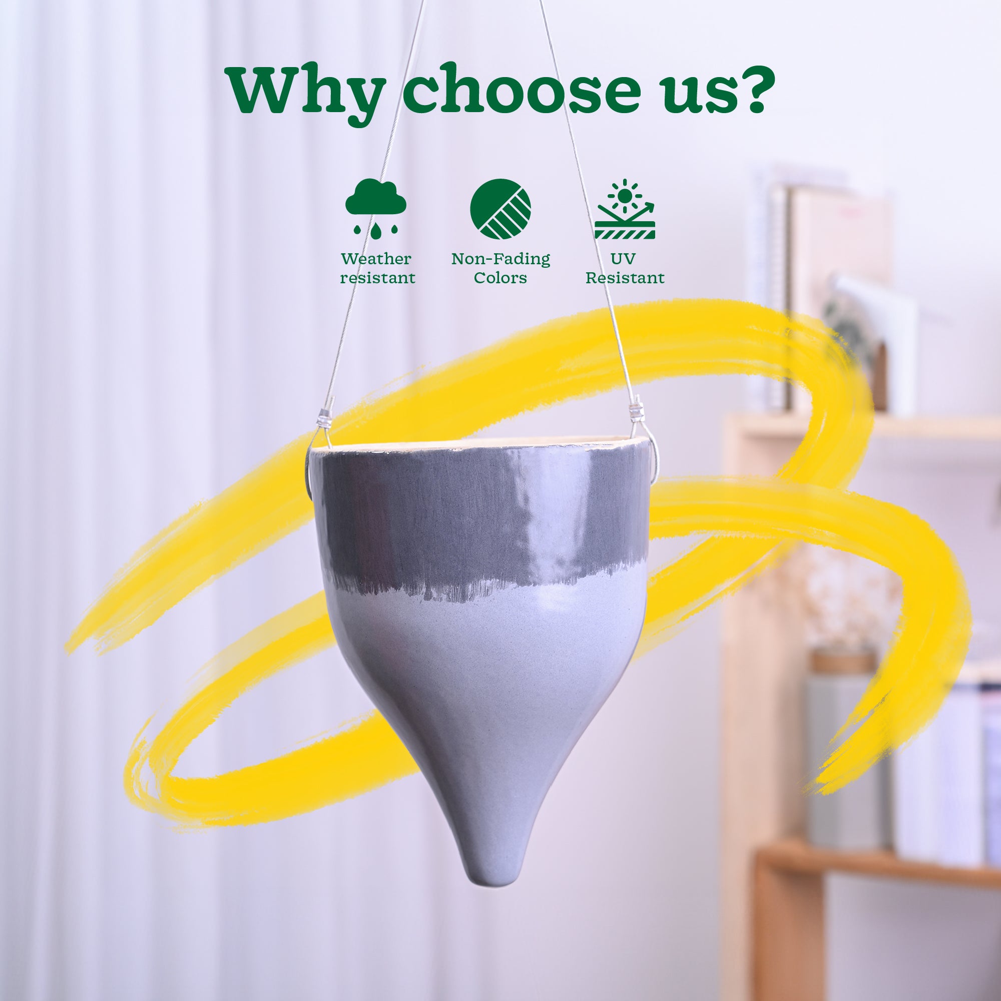 Ceramic Hanging Pot Cosmic Stone