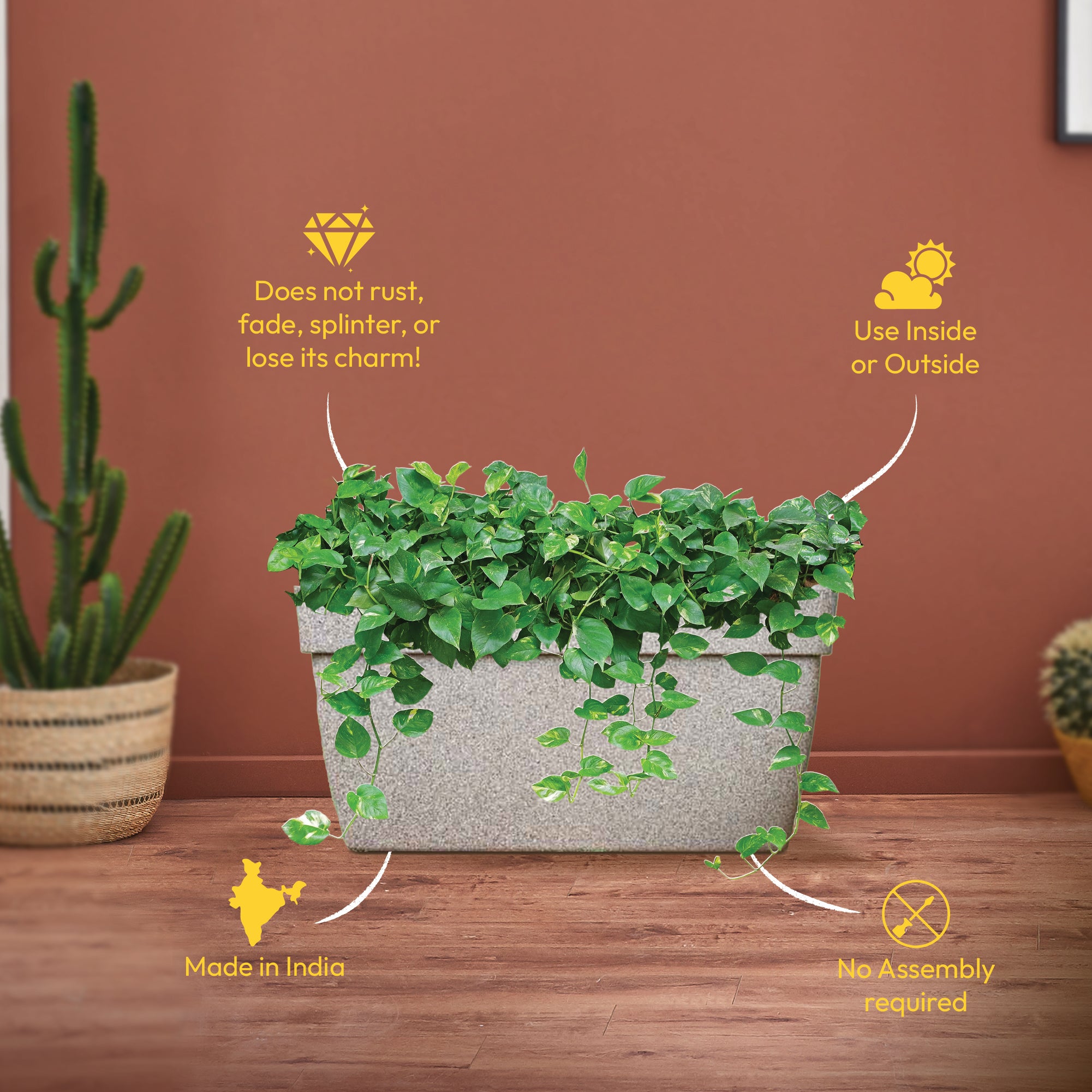 Barca Rectangle Planter