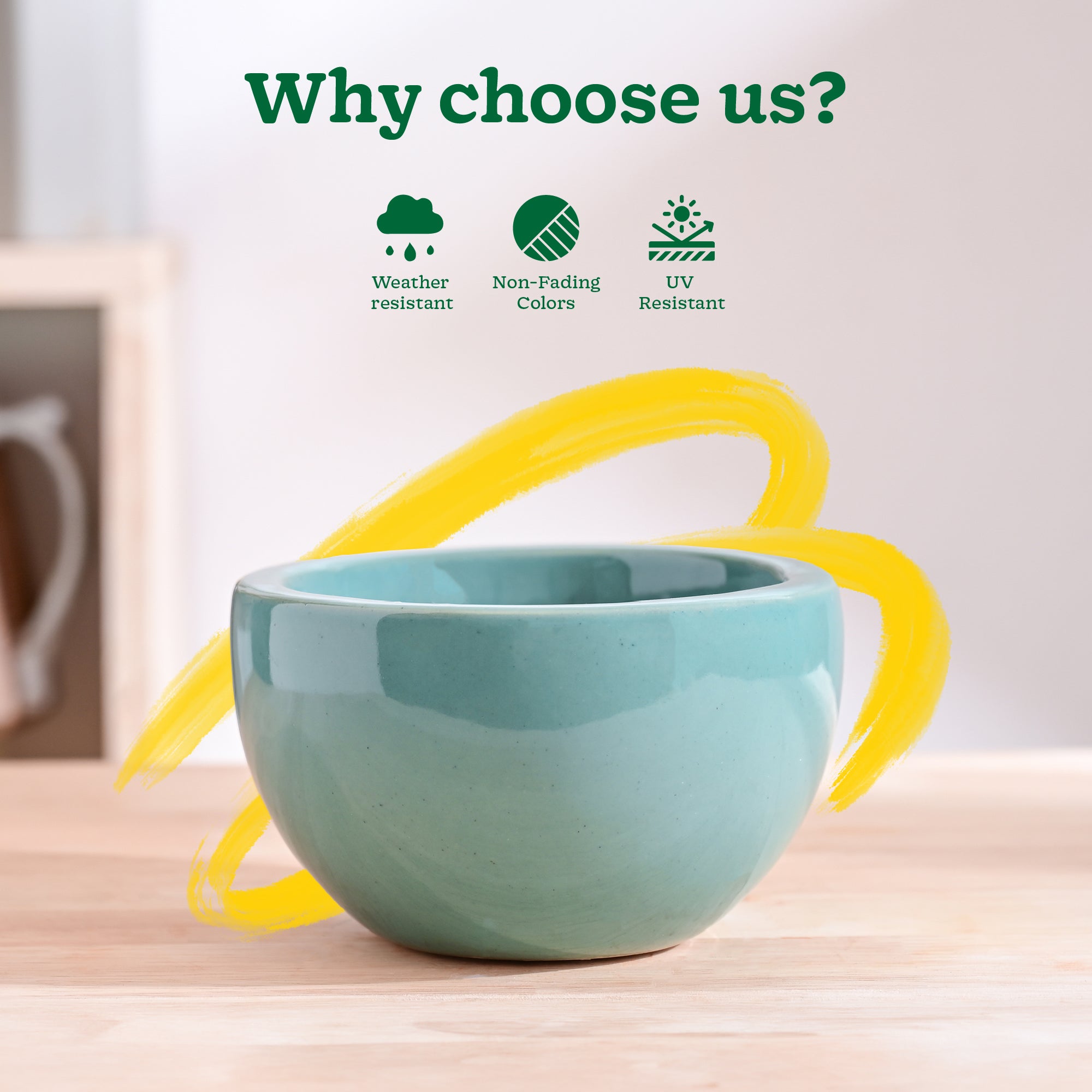 Nature's Hum Fat Ceramic Planter