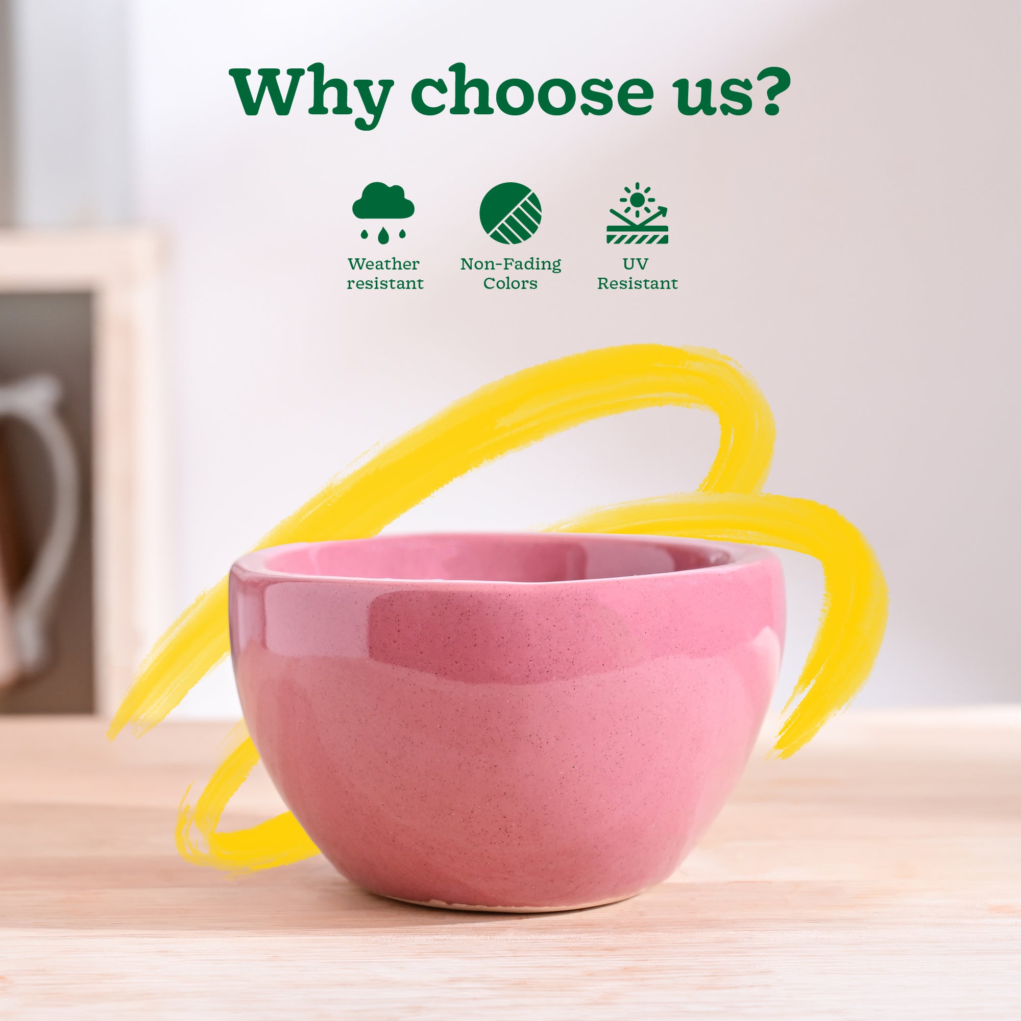 Nature's Hum Fat Ceramic Planter