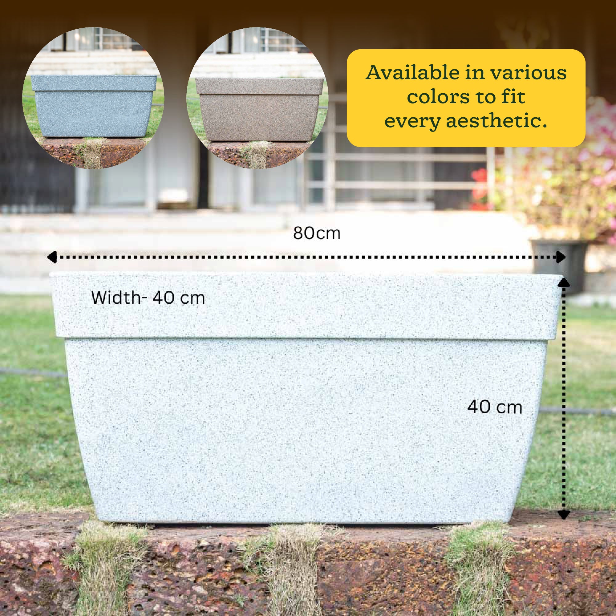 Barca Rectangle Planter