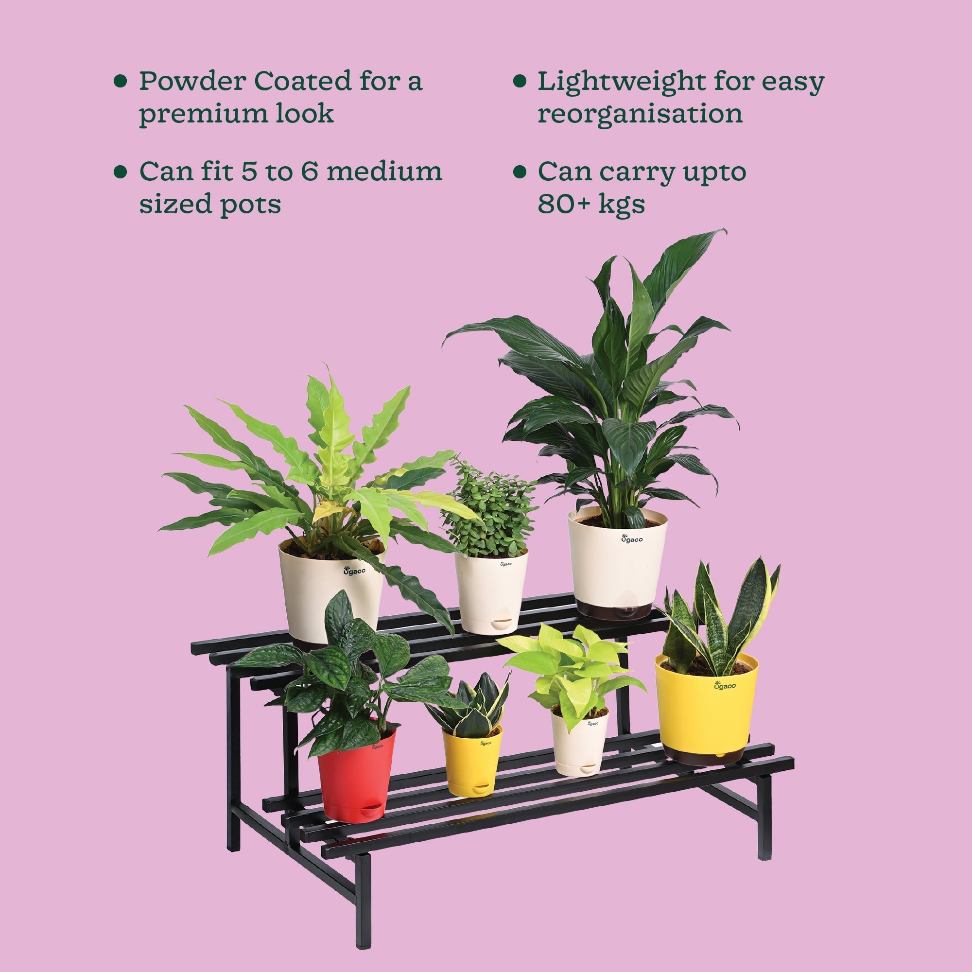 2-Tier Elevate Metal Plant Stand