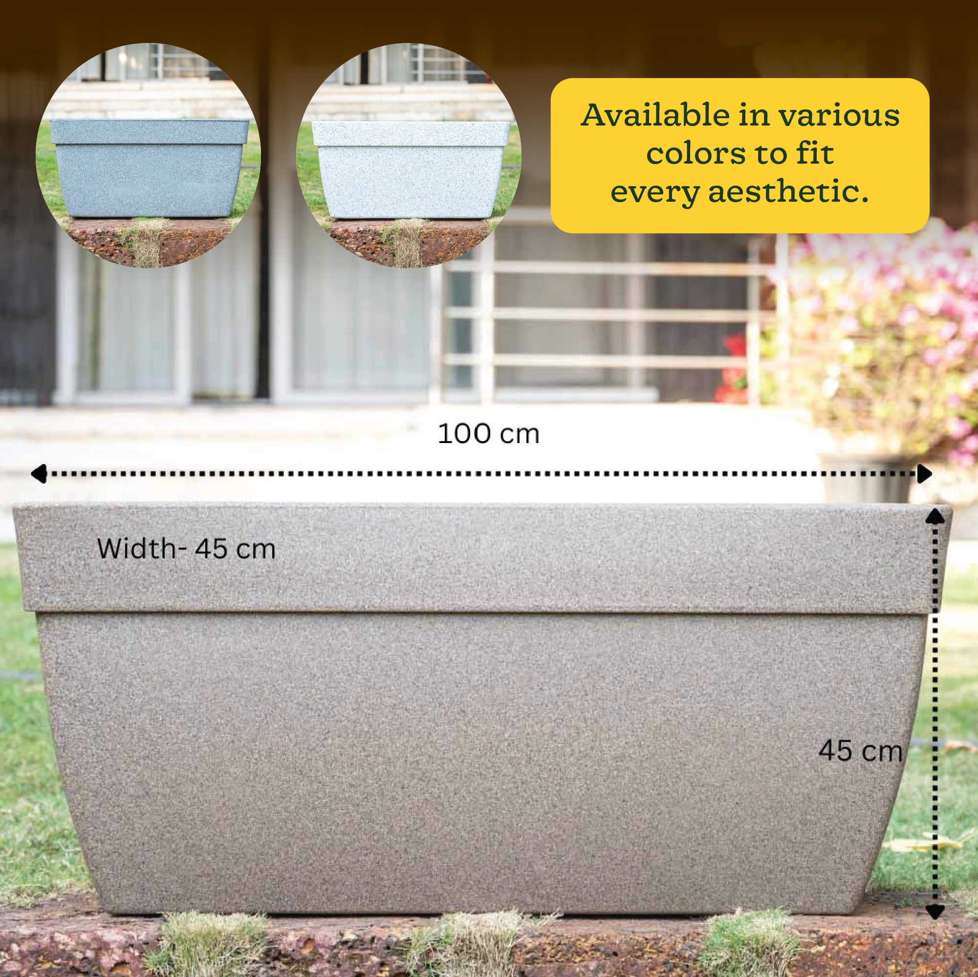 Barca Rectangle Planter