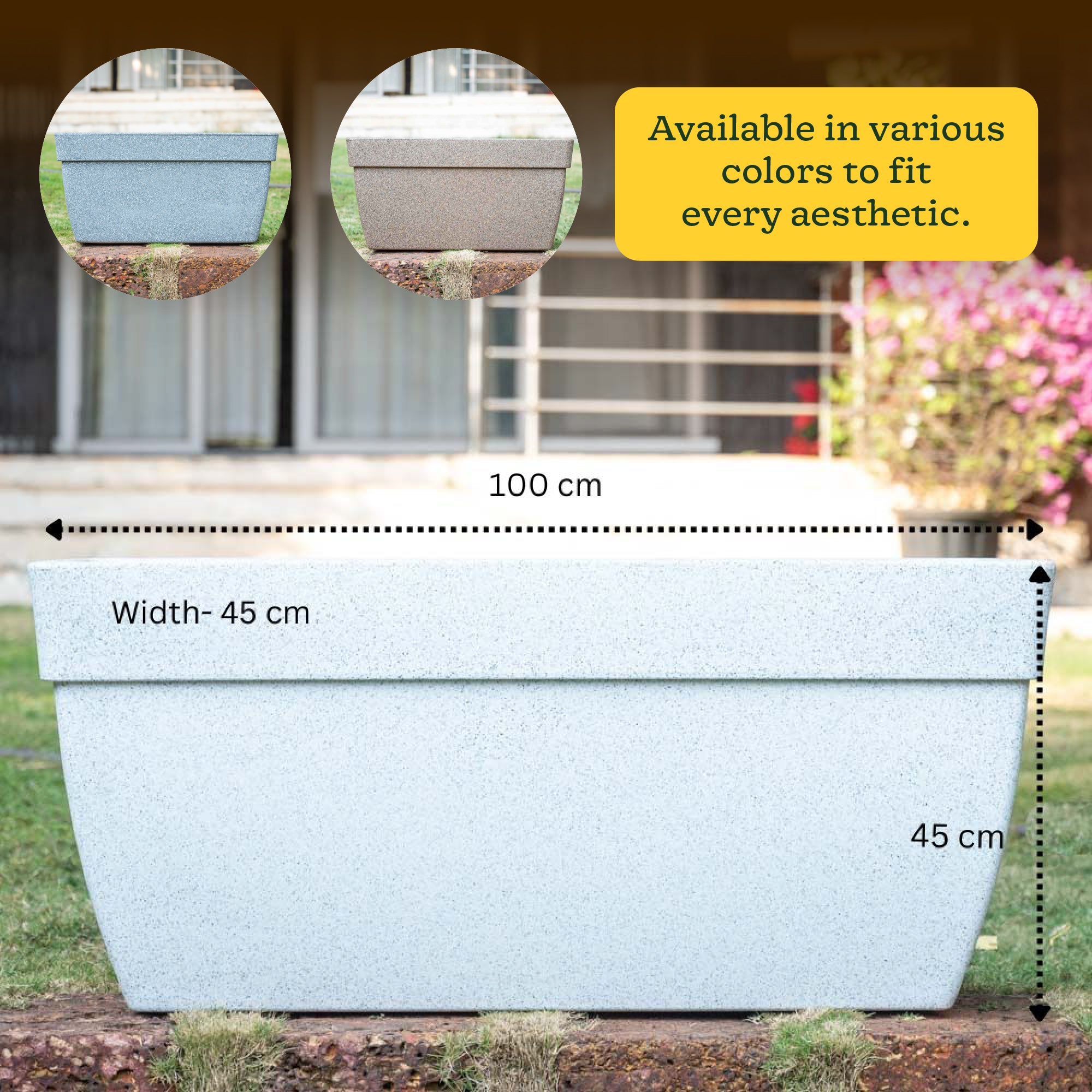 Barca Rectangle Planter