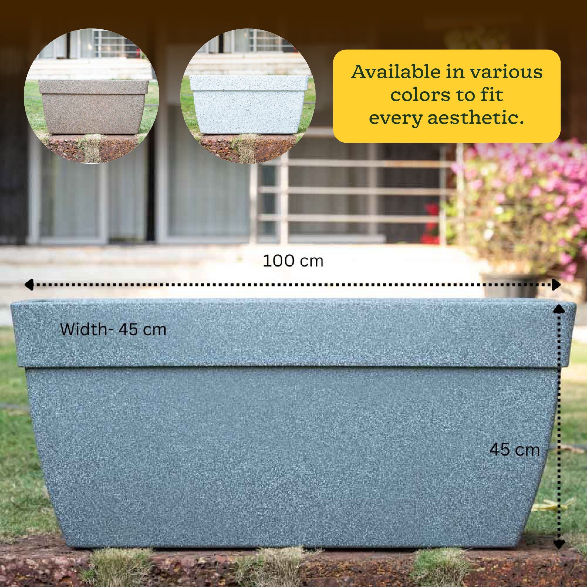 Barca Rectangle Planter