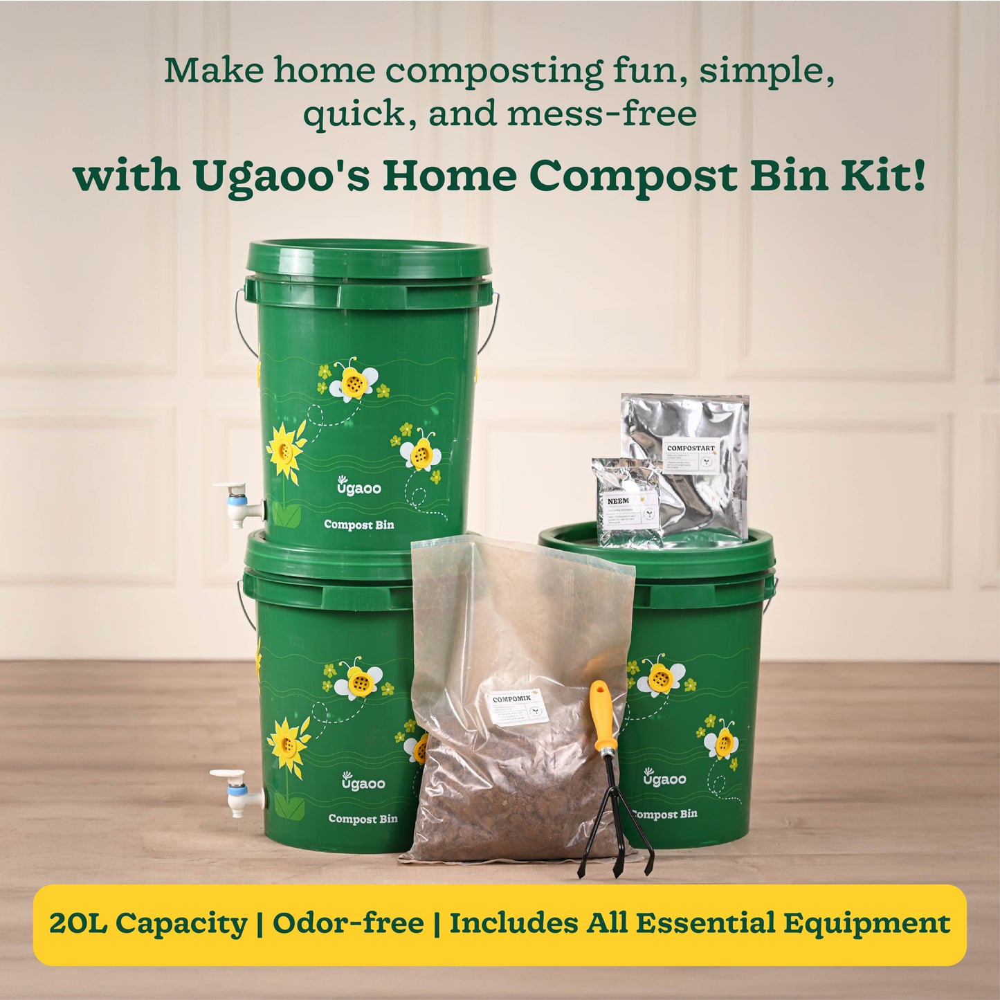 Home Compost Bin Kit - 20 Liter