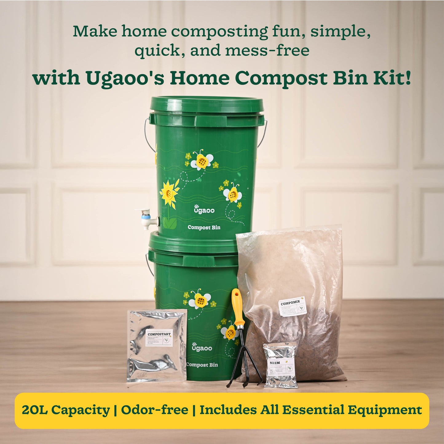 Home Compost Bin Kit - 20 Liter