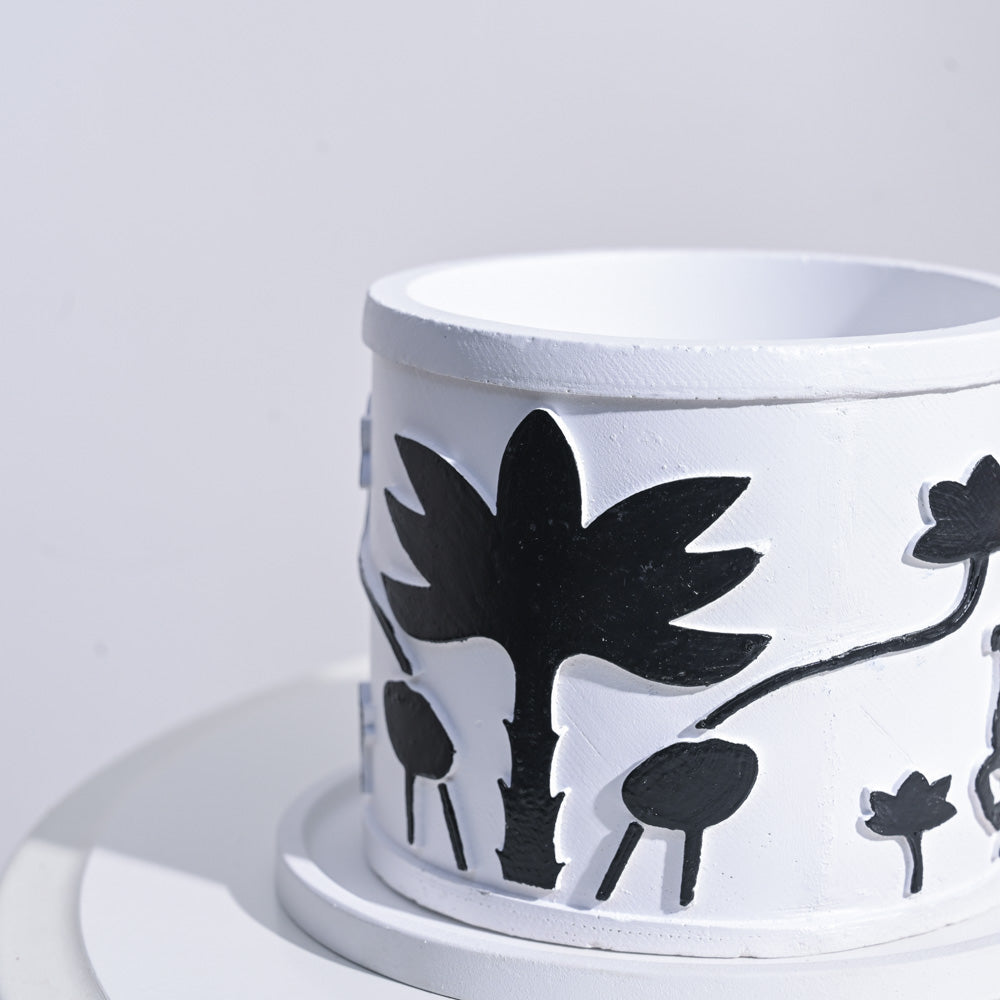 Pichwai Cement Pot