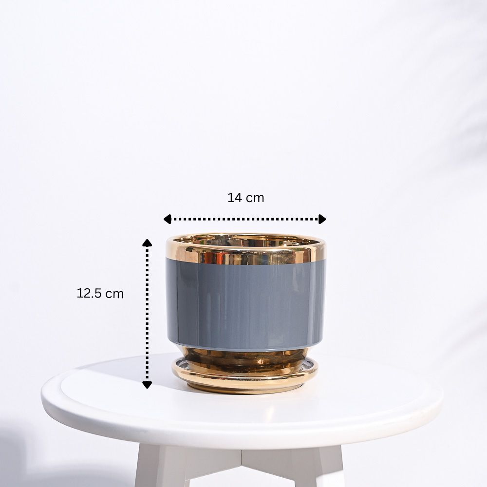 Aurelius Round Ceramic Pot