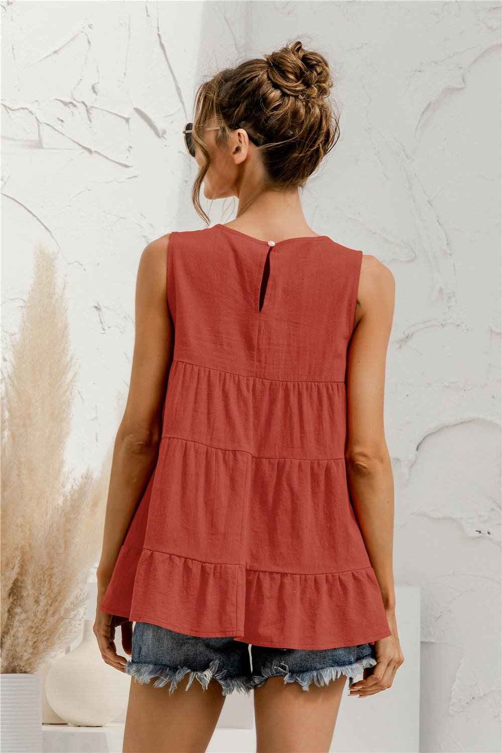 Sleeveless Tiered Top