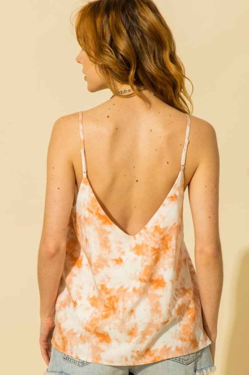 Tie Dye Print V Neck Camisole