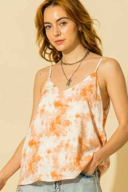 Tie Dye Print V Neck Camisole