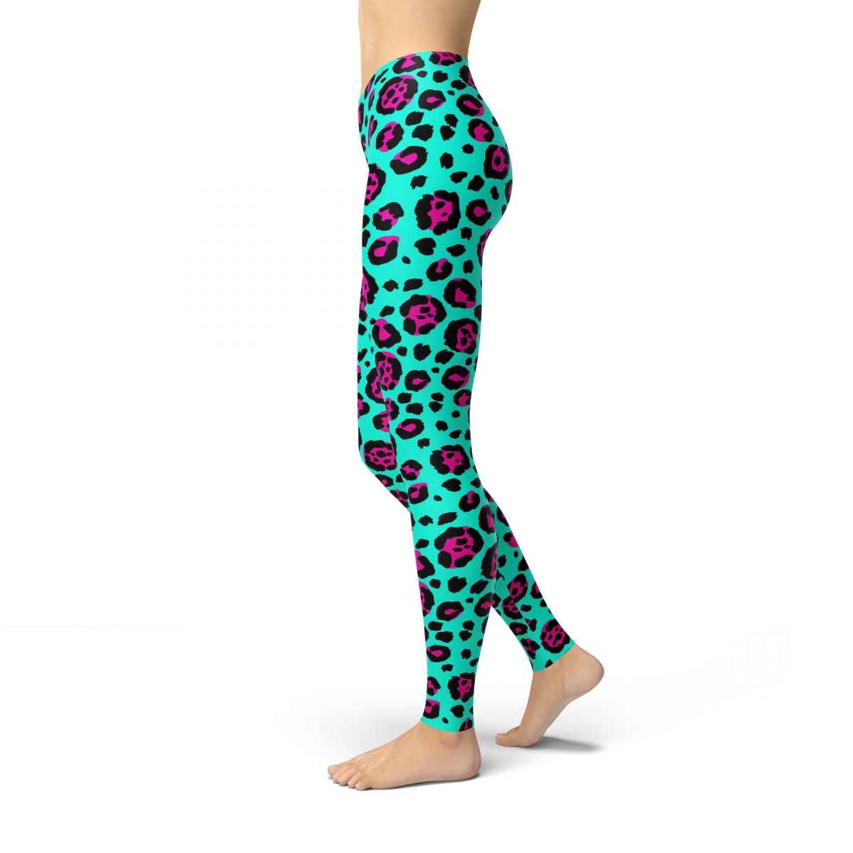 Jean Pink and Blue Cheetah Leggings